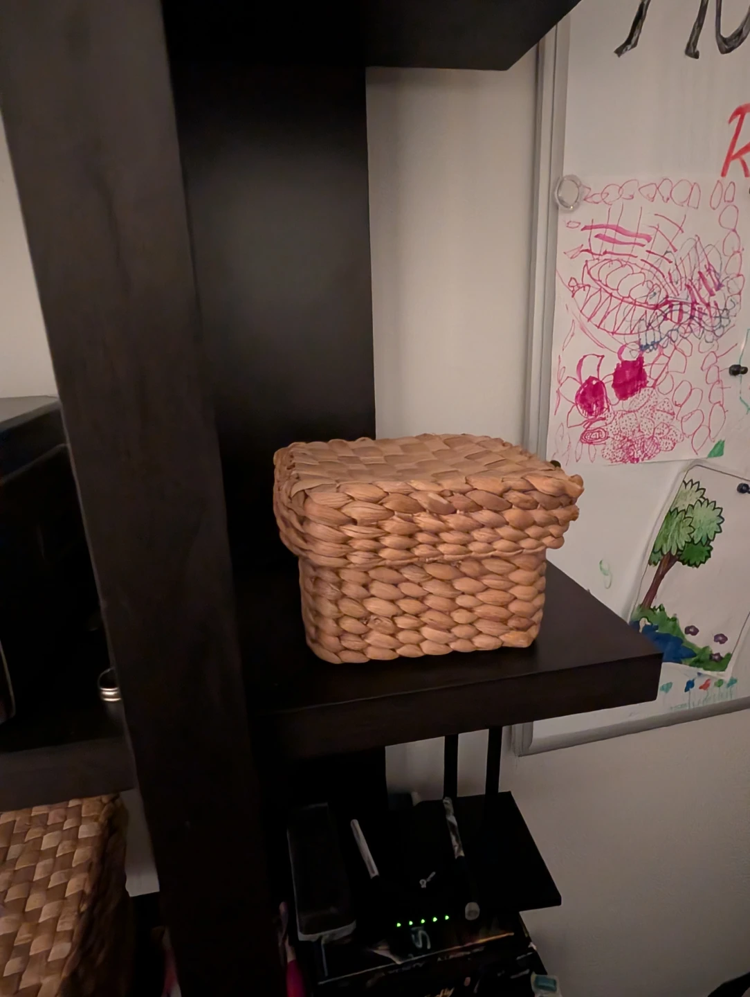 3 Woven Water Hyacinth Storage Baskets with lids - photo 4