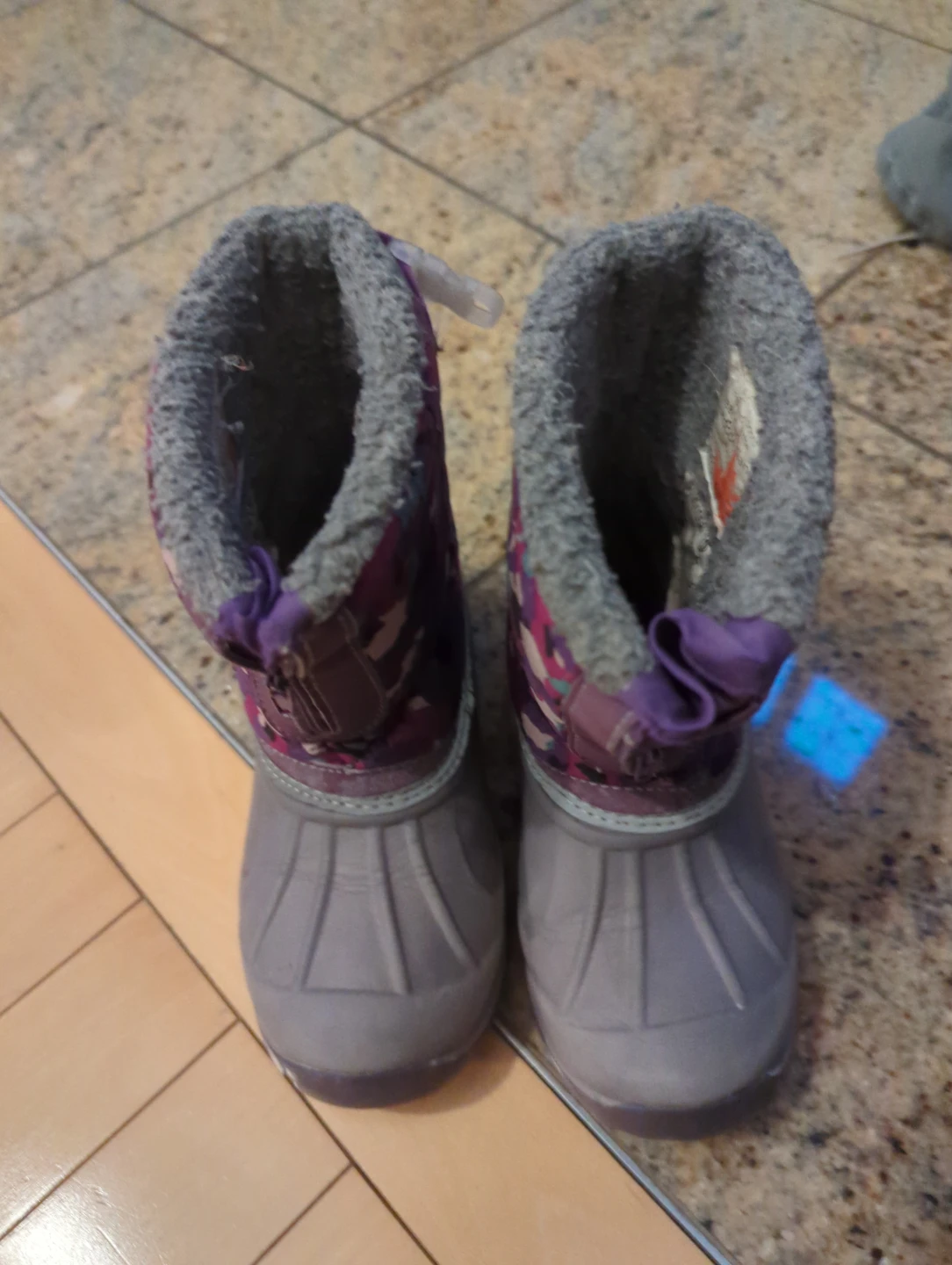 Purple Camo Winter Boots Size 10 for kids under 5