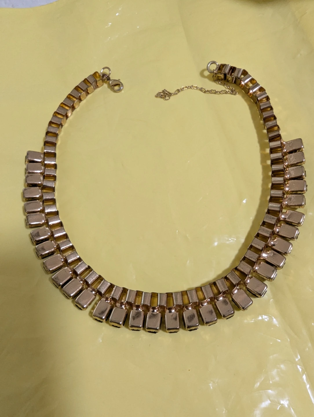 Gold Tone Necklace with Black Stones - photo 4