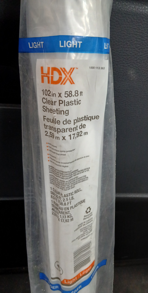 HDX 102 in x 58.8 ft Clear Plastic Sheeting - photo 2