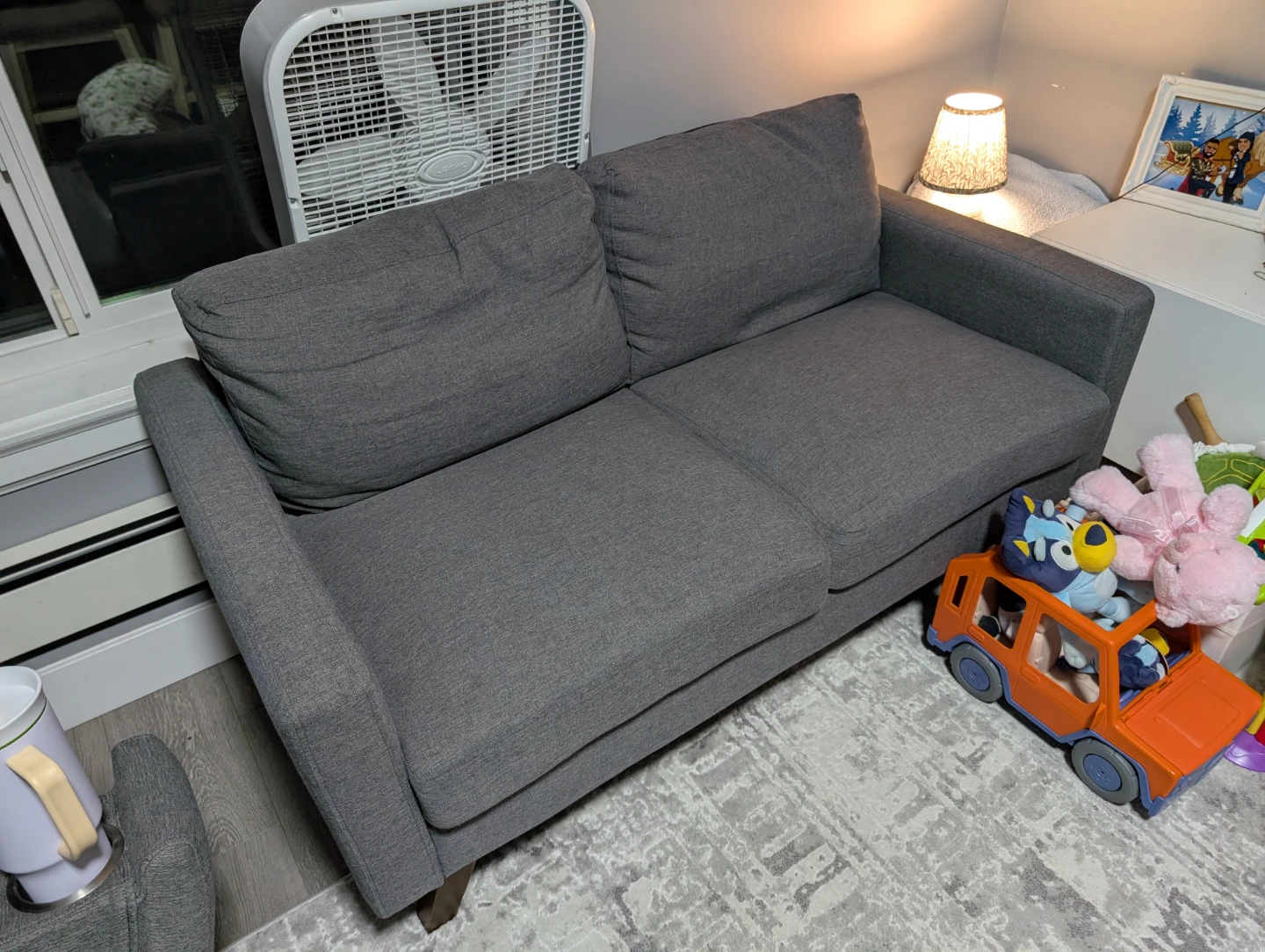 Grey Loveseat Sofa