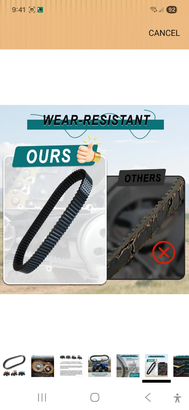 QY MOTO ATV Drive Belt - photo 4