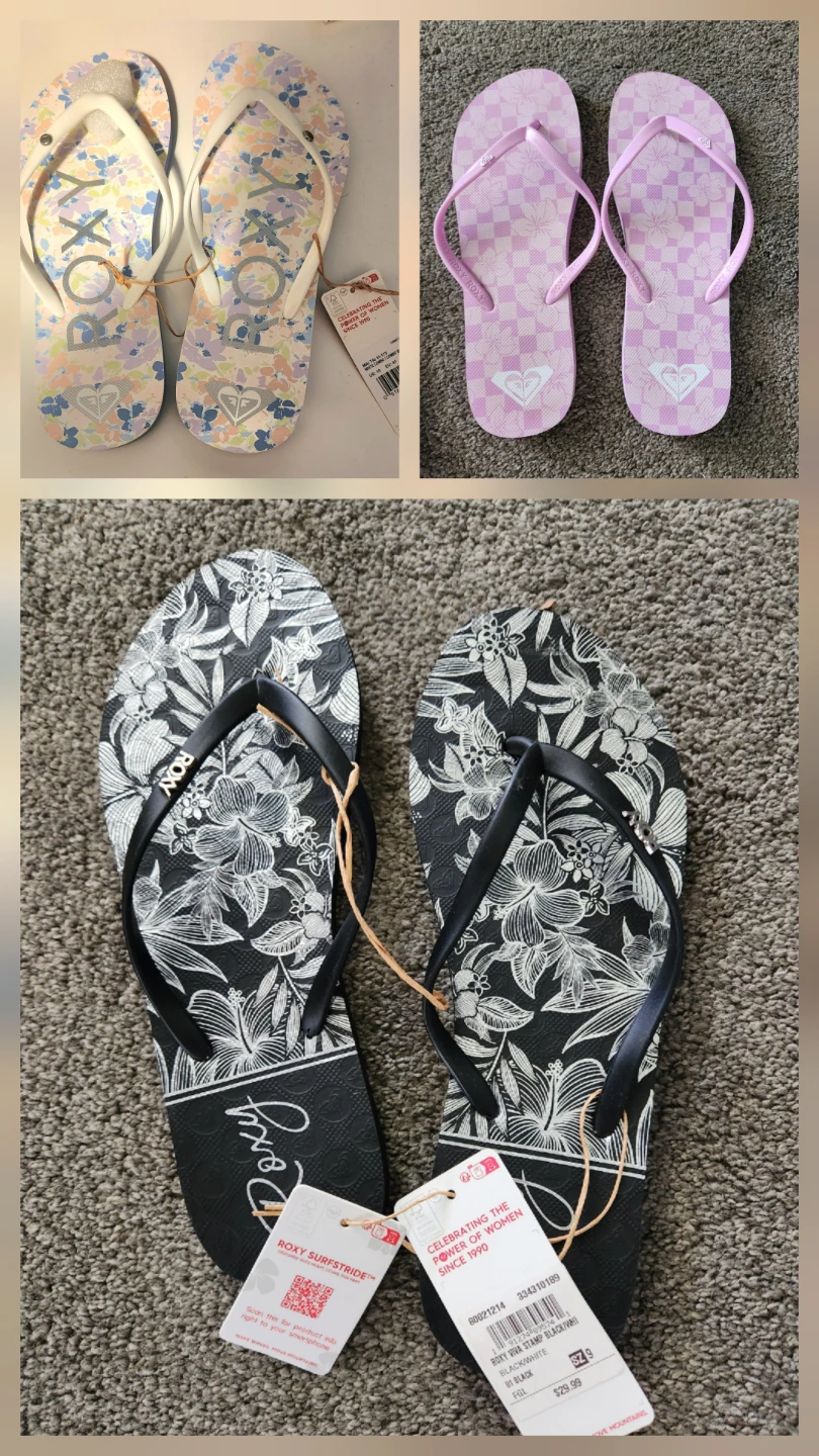 3 NEW ROXY SANDALS