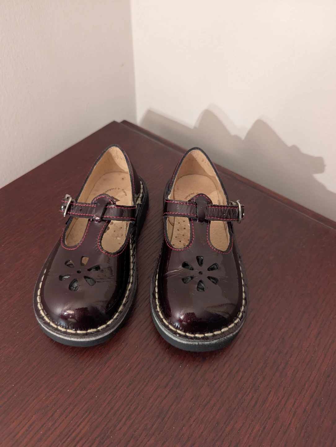 Aster Black Cherry Patent Leather Mary Janes Euro Size 26