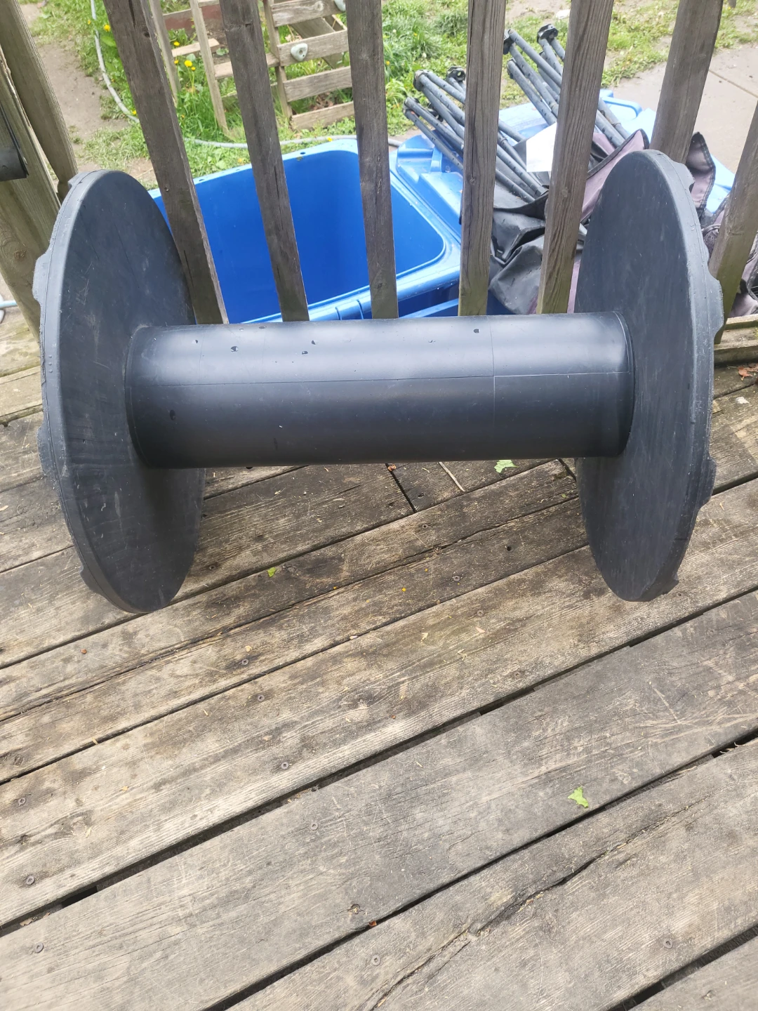 Black Plastic Cable Reel Spool
