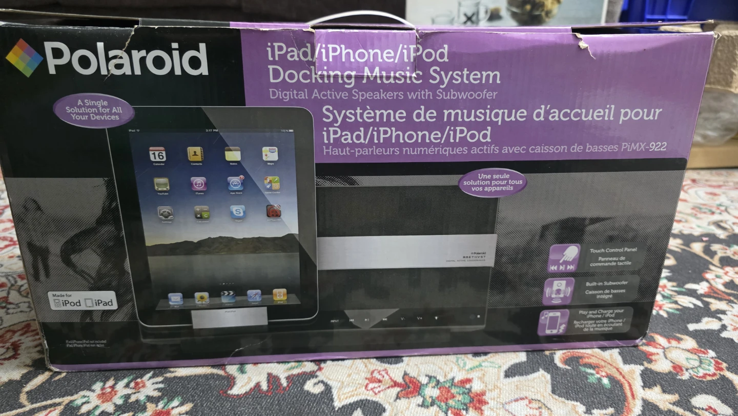 Polaroid iPad/iPhone/iPMusic System Subwoofer PIMX-922