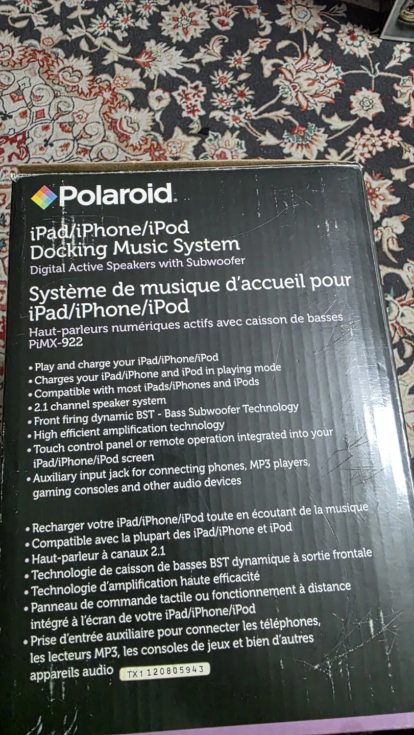 Polaroid iPad/iPhone/iPMusic System Subwoofer PIMX-922 - photo 4