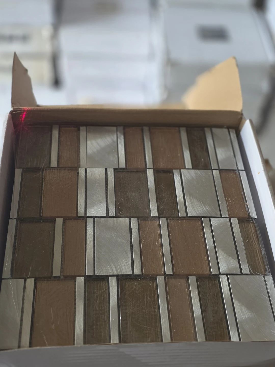 Mosaic Tiles - Brown and Silver 12x12 - photo 2