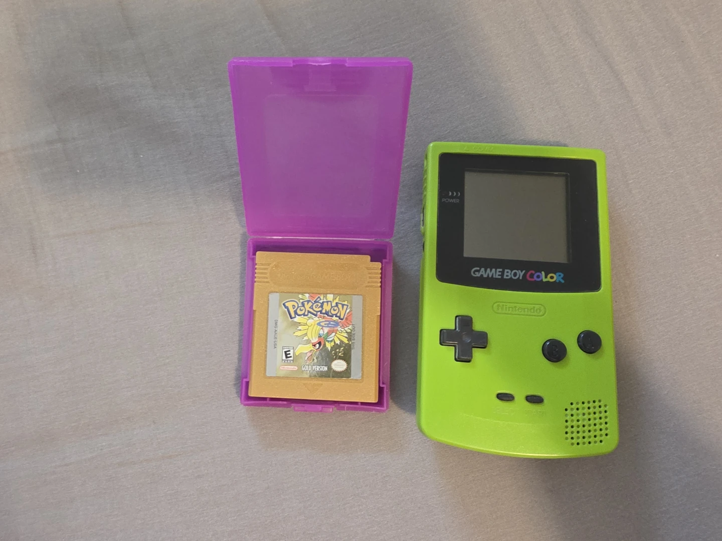 Nintendo Game Boy Color (Lime Green) with Pokemon Game