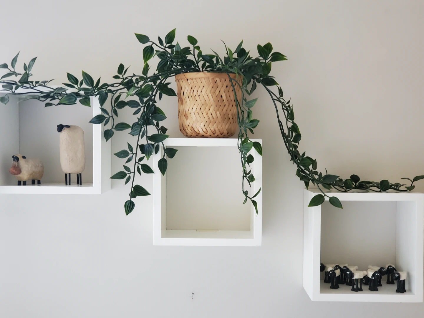 White Cube Wall Shelves - Set of 3 - photo 2