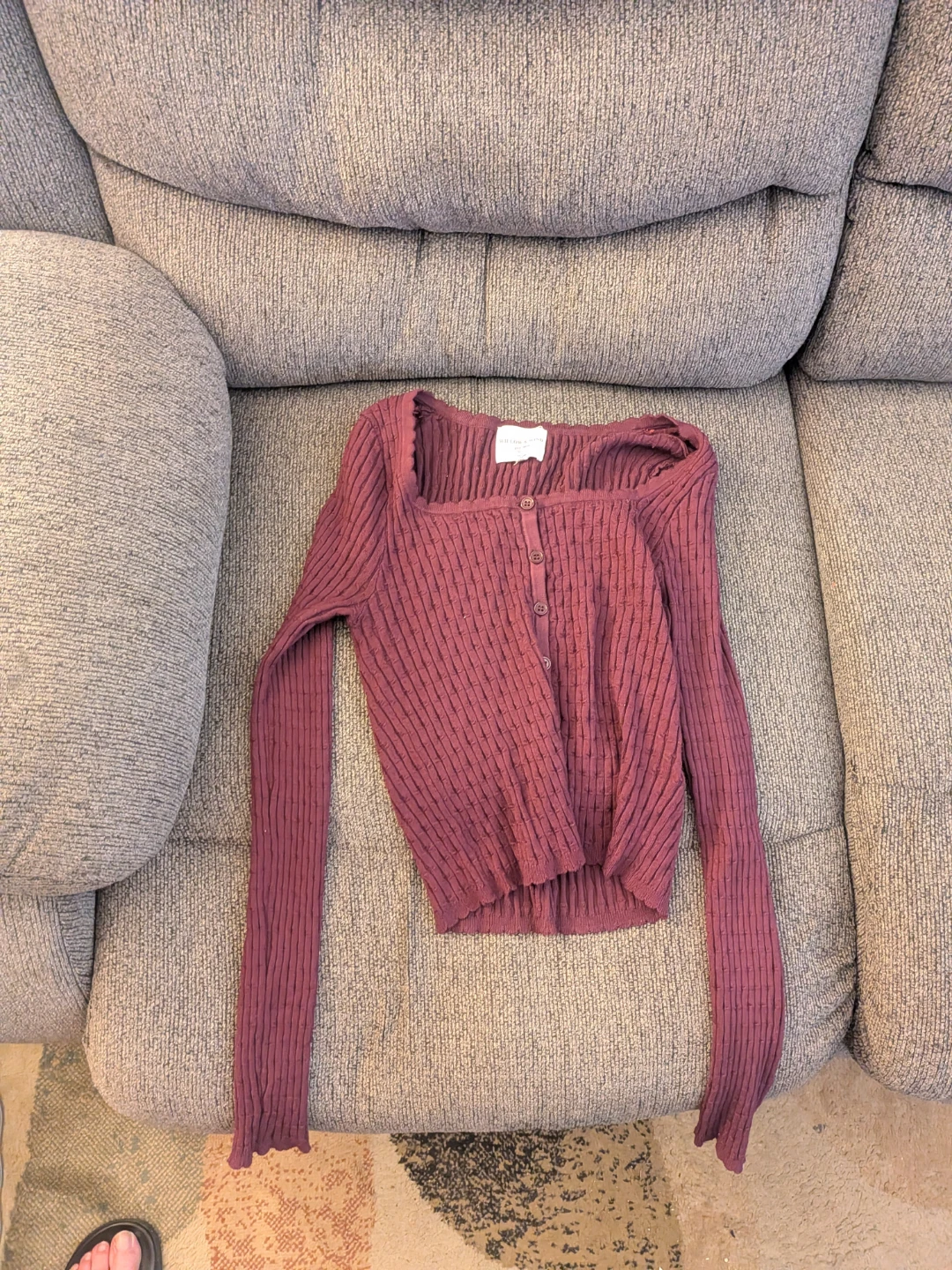 long-sleeved ribbed cardigan pick up in st Albert
