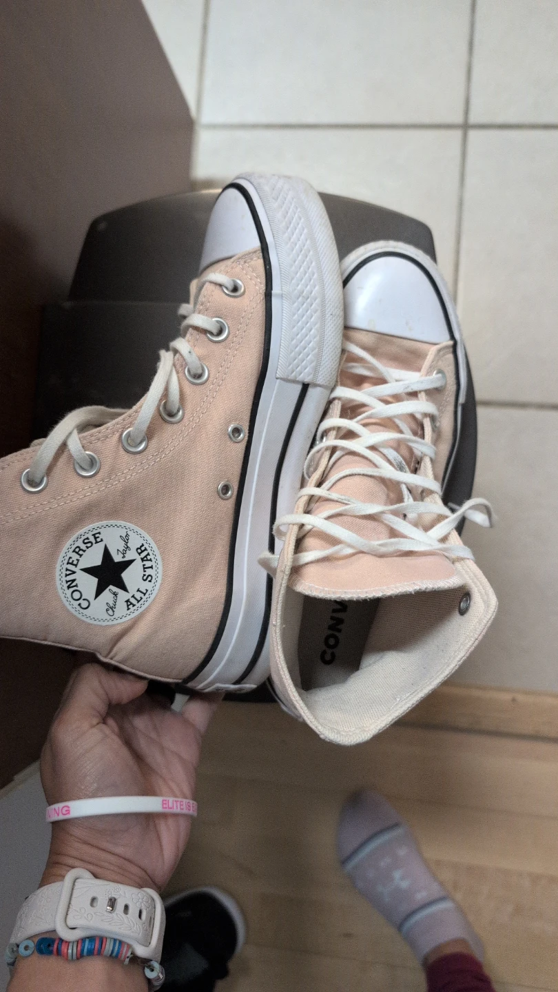 Converse Chuck Taylor All Star High Top Sneakers - Peach Size 7 - photo 3