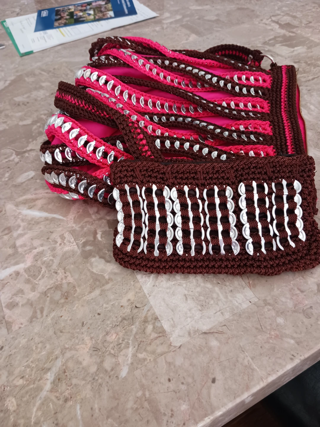 Handmade Upcycled Soda Tab Bag - photo 2
