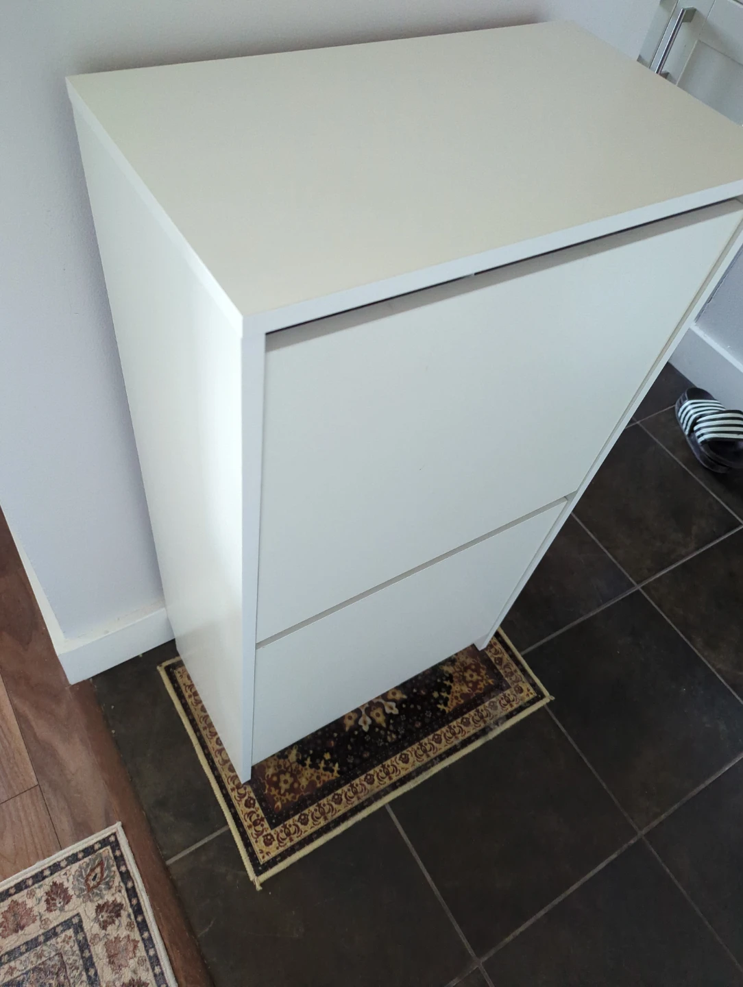Ikea Bissa - White 2-Tier Shoe Cabinet - photo 3