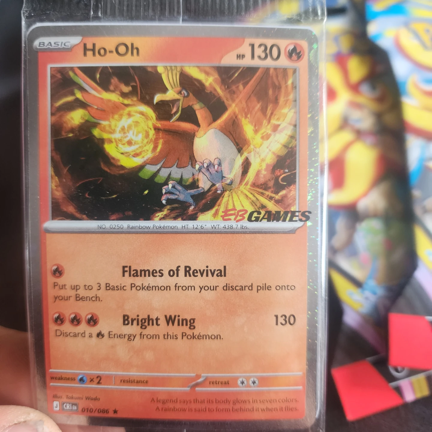 Pokemon TCG Chaos Rising Booster Packs with Eb Games Ho-Oh Card - photo 2