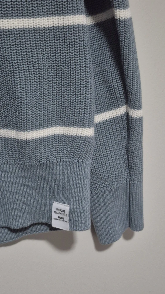 Striped Crewneck Sweater - Blue/White - photo 3