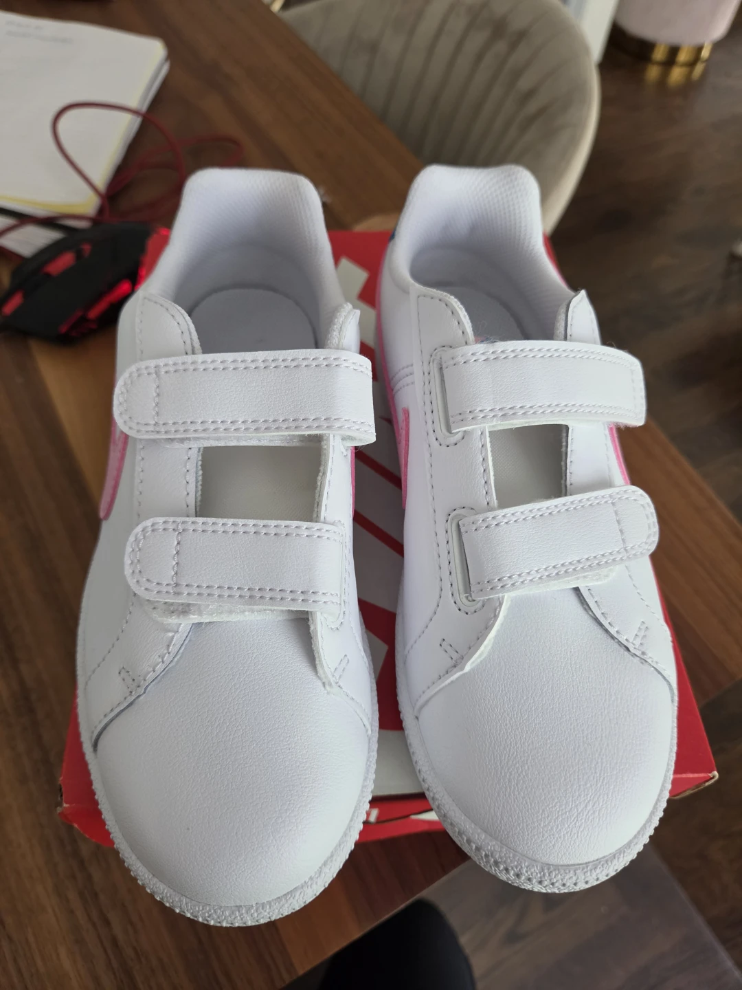 Nike Court Royale PSV Toddler Shoes White Pink Blue Size 13.5C - photo 3