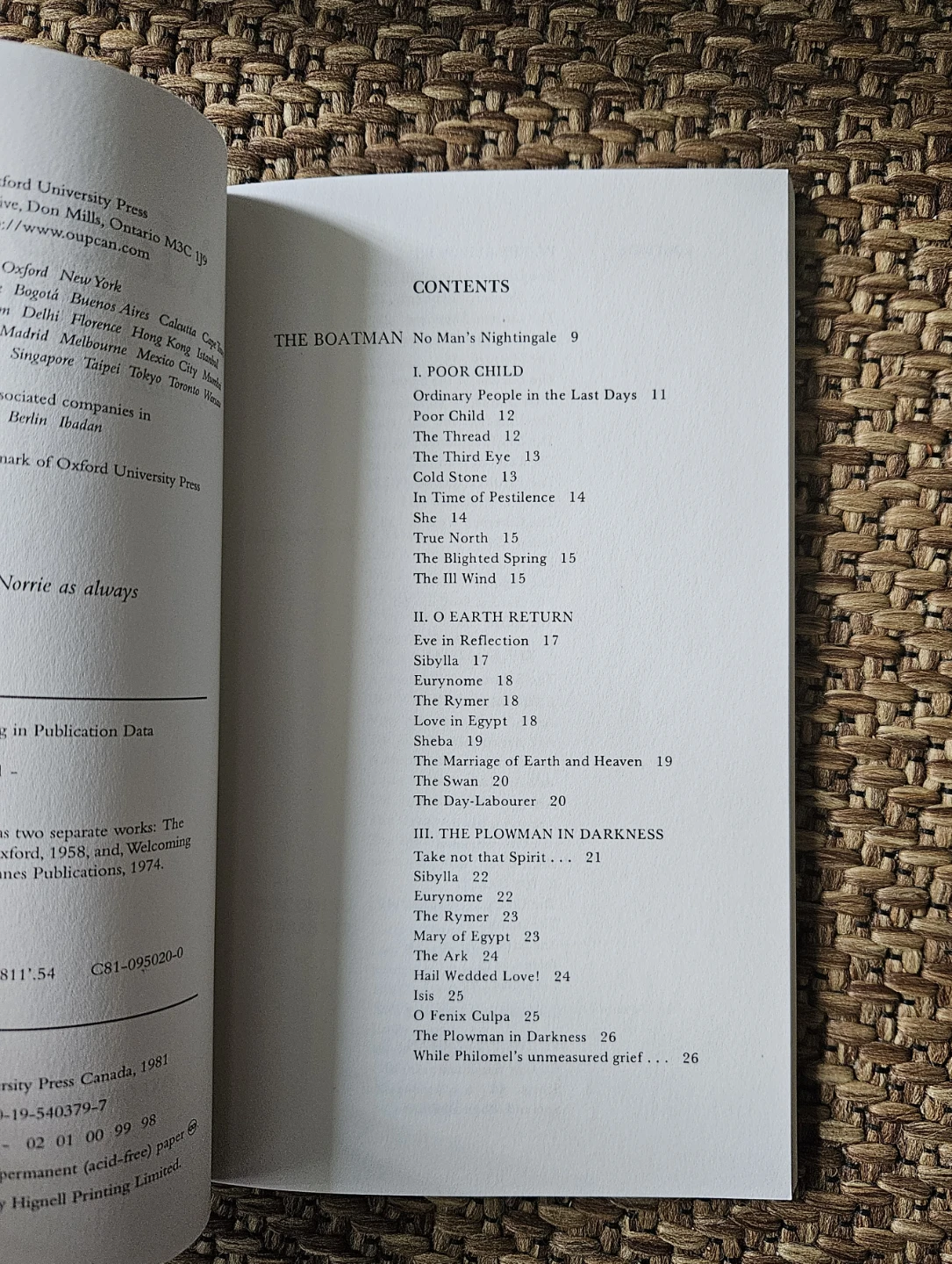 Jay Macpherson Poems Twice Told The Boatman & Welcoming Disaster - photo 3