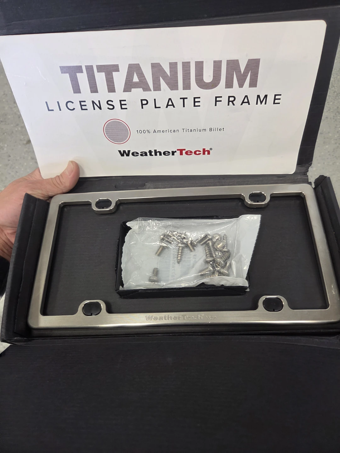WeatherTech Titanium License Plate Frame