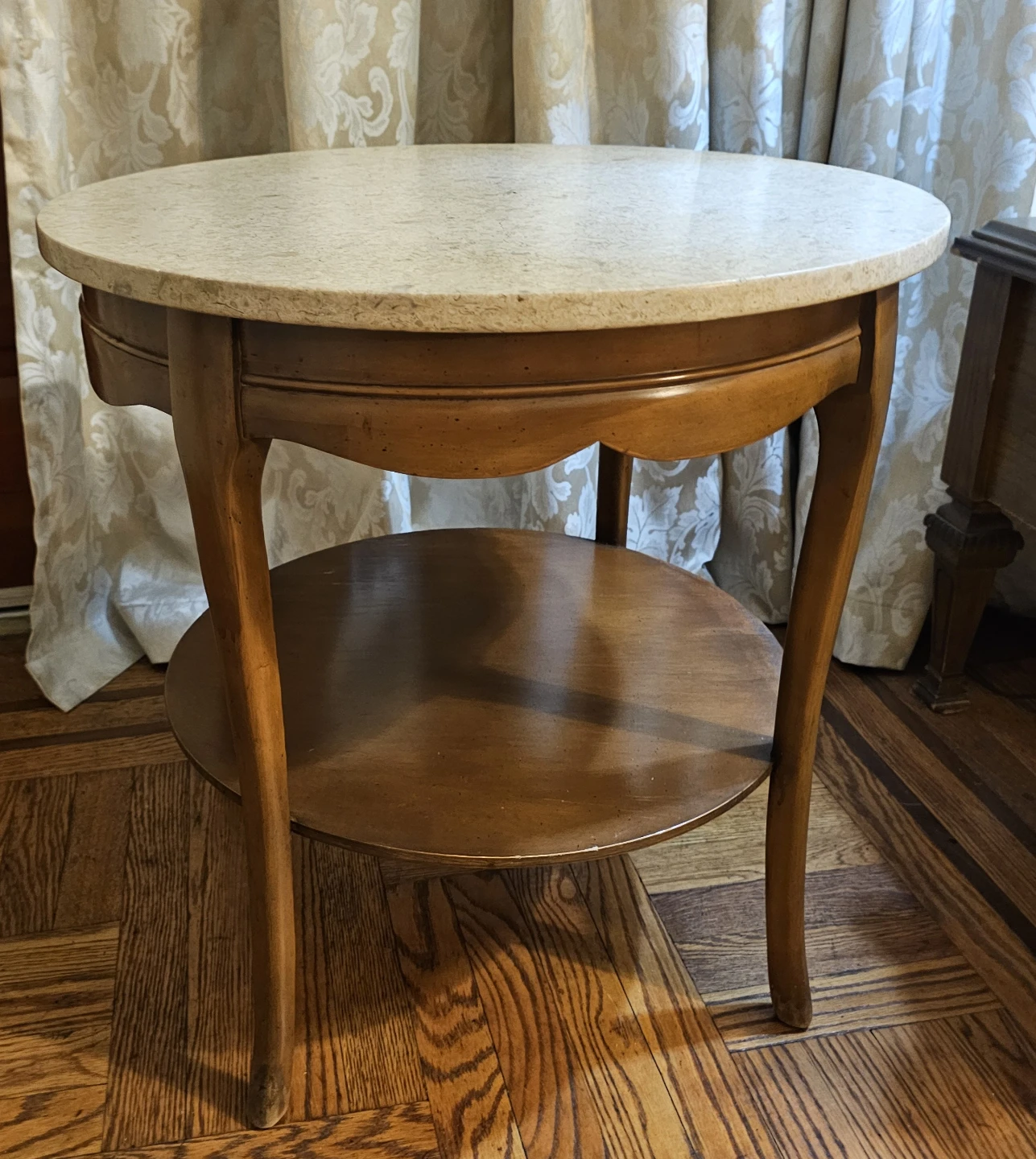 Vintage Matching Marble Top Accent Tables Rectangular & Round - photo 3