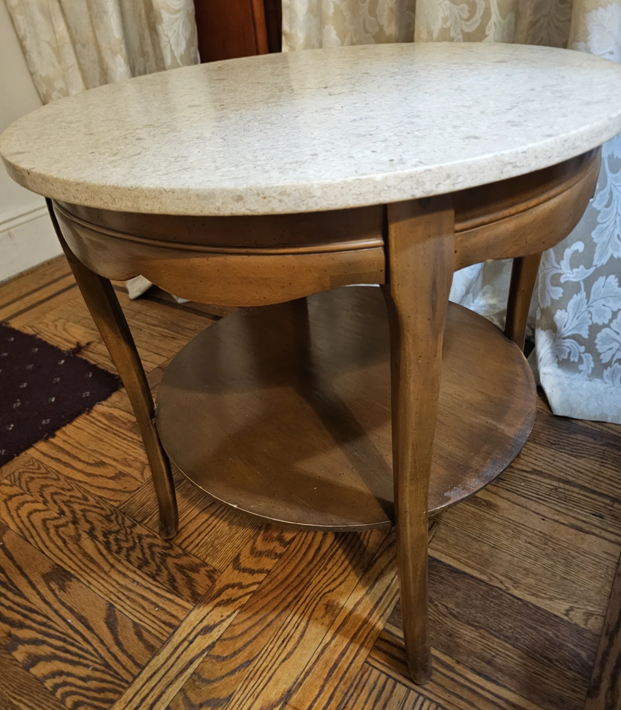 Vintage Matching Marble Top Accent Tables Rectangular & Round - photo 4
