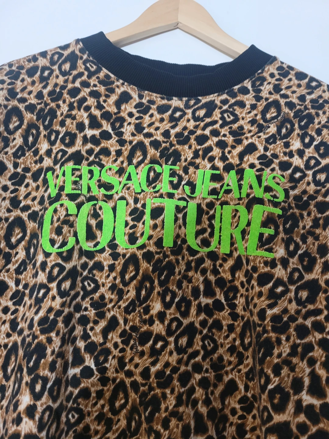 XL - Authentic Versace Jeans Couture Leopard Print Sweater