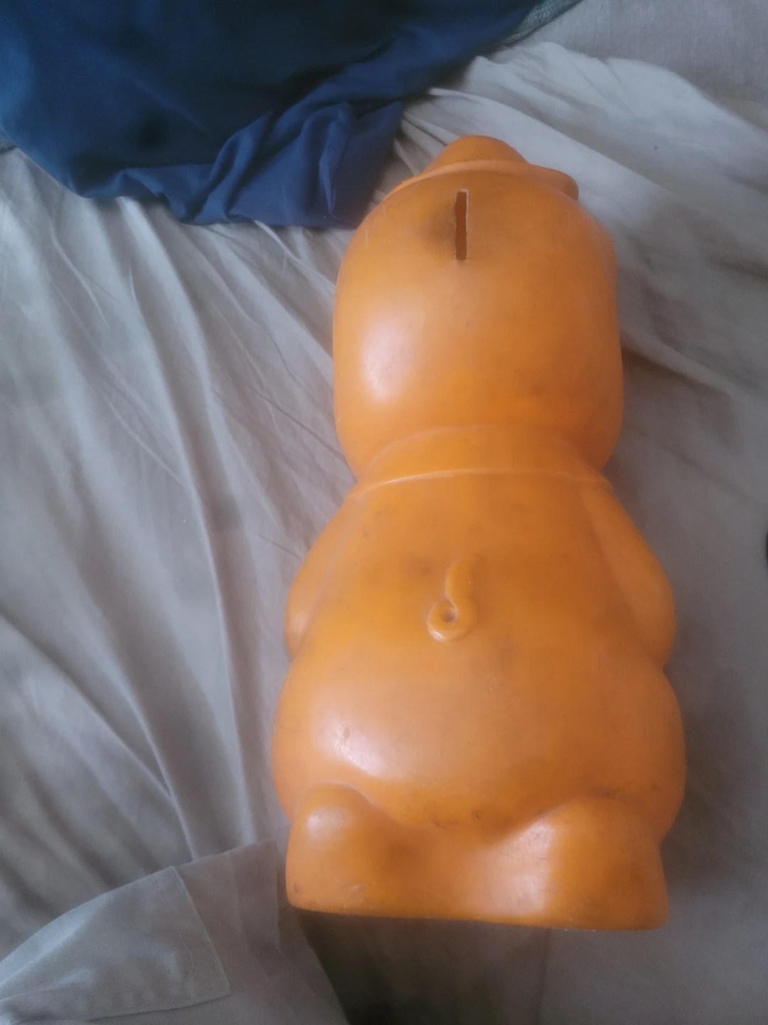 Orange Piggy Bank with Bow Tie and Hat - photo 2