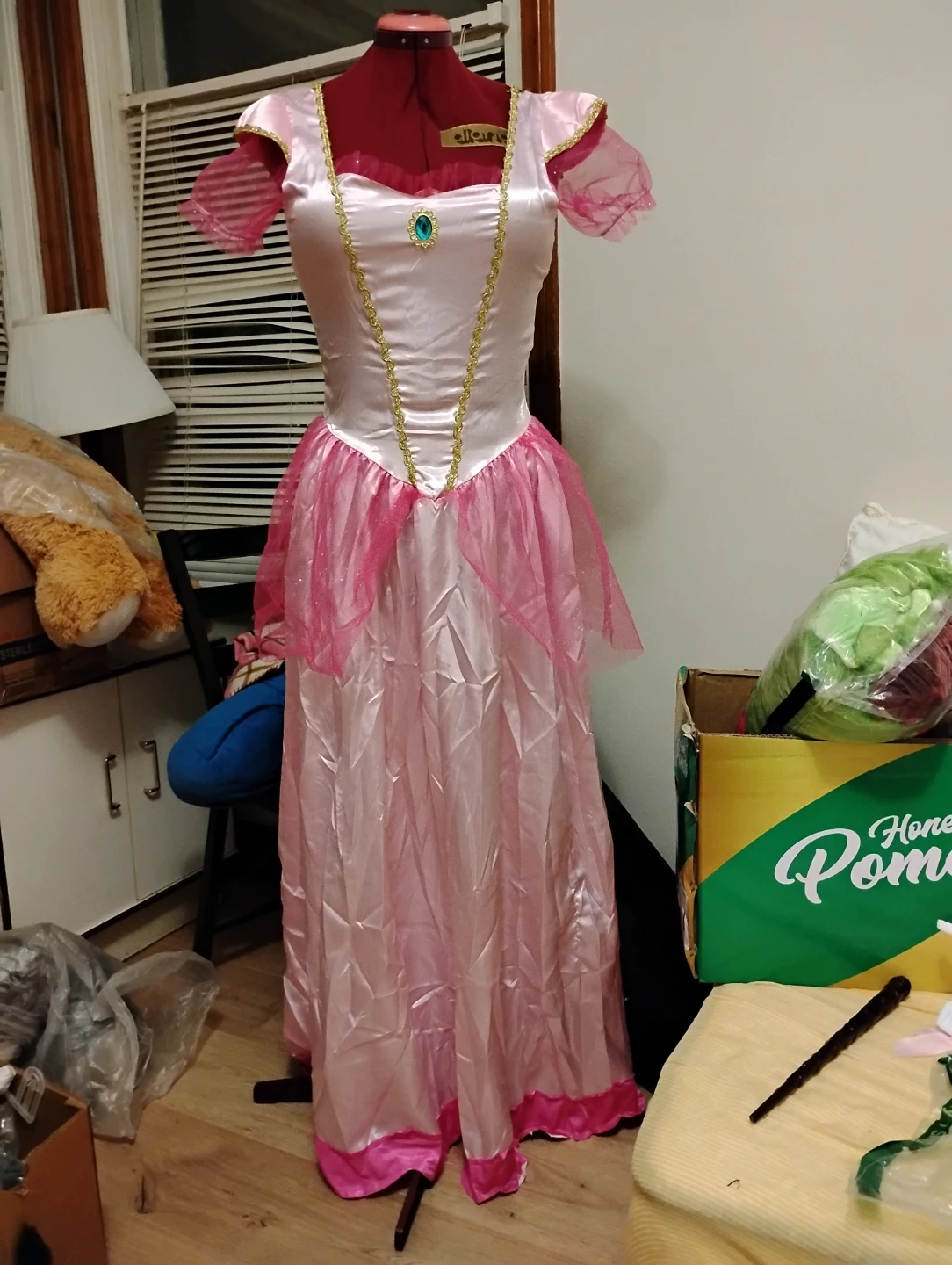 Princess Costume with Wig and Earrings