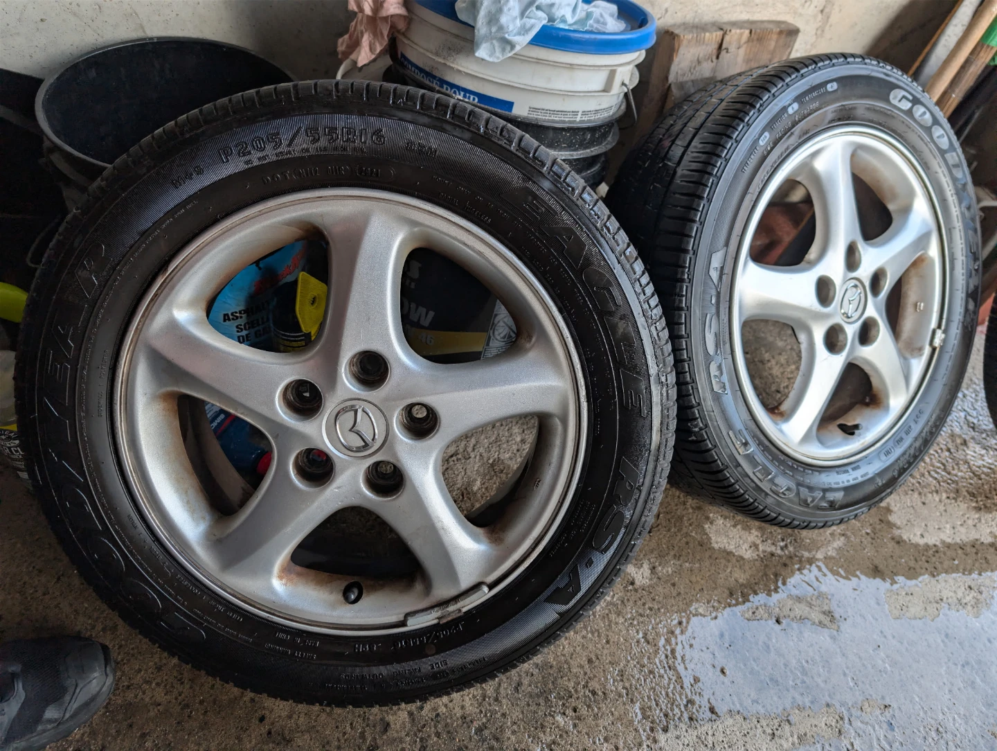 Used Goodyear Tires P205/55R16 with Mazda Rims - photo 3