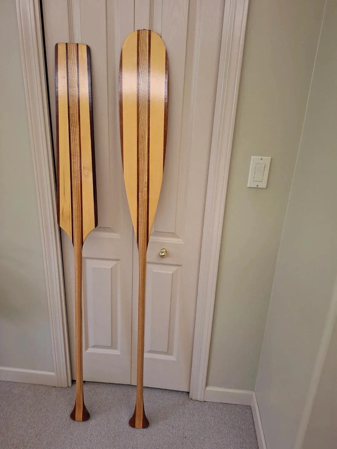 Wooden Canoe Paddles (Set of 2)