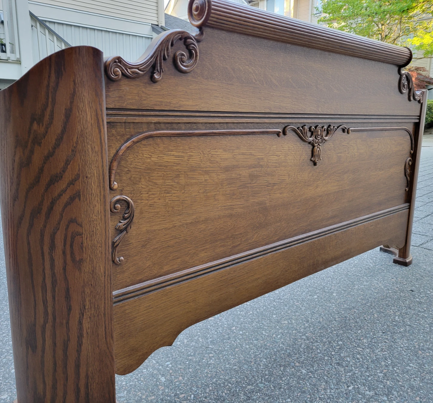 American Drew Solid Oak Bedroom Set - With 2 Nightstands - photo 4