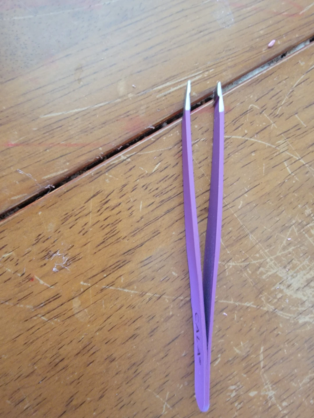 Purple Slant Tip Tweezers