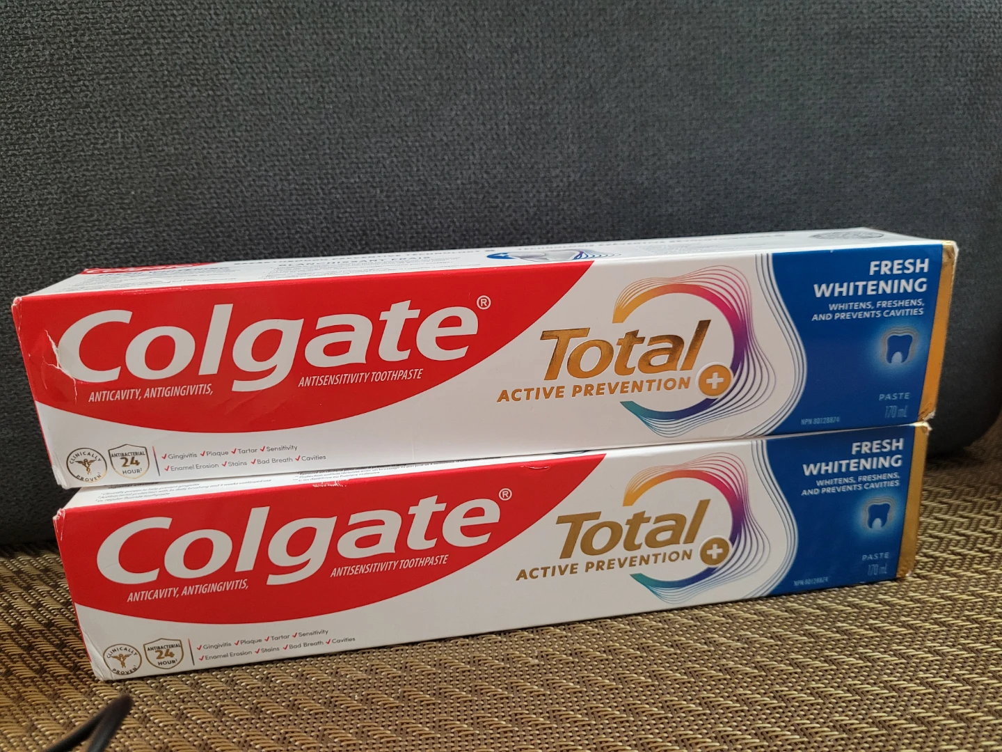 Colgate Total Active Prevention Toothpaste - 2 x 170ml