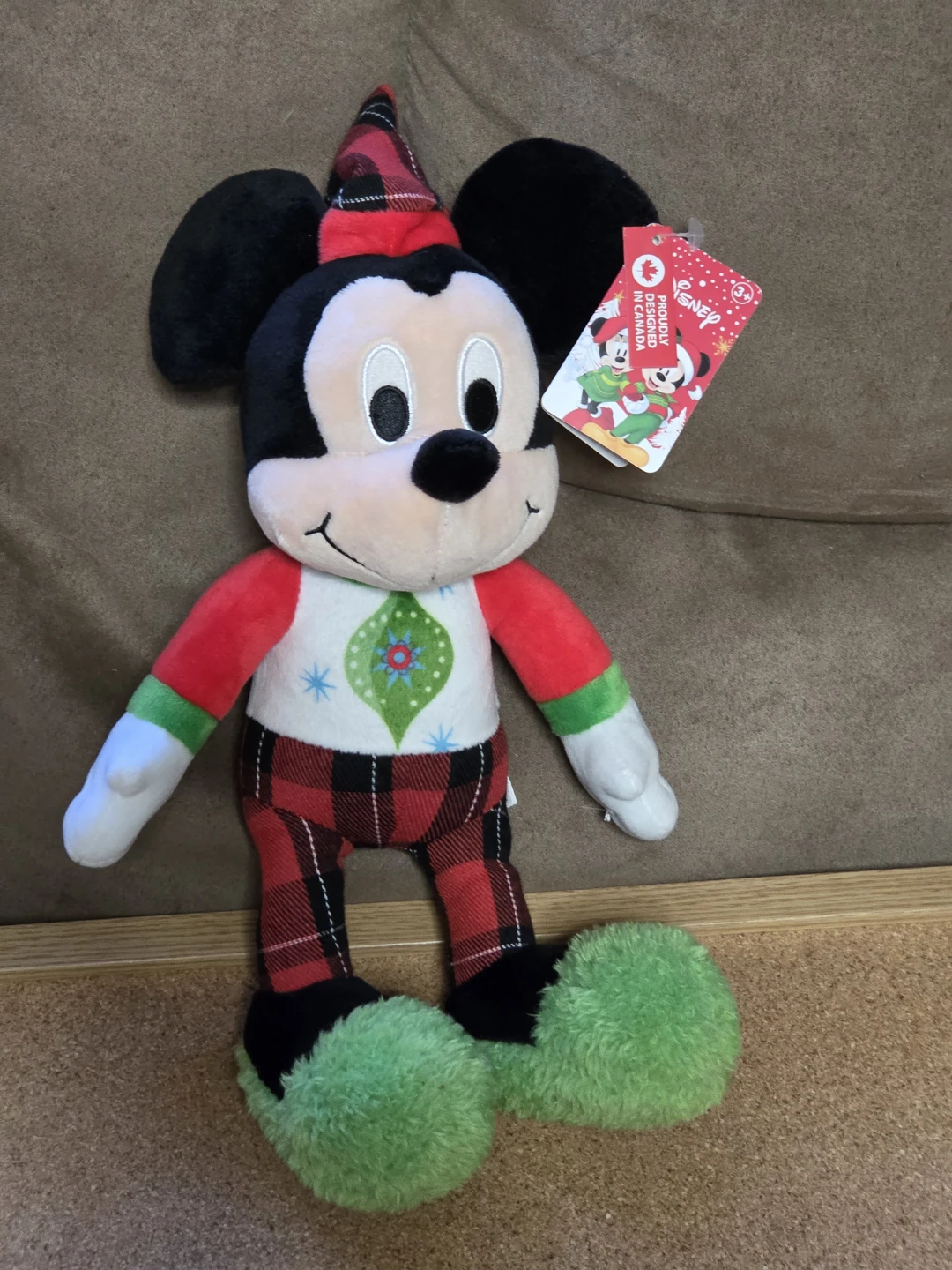 Disney Christmas Mickey Mouse Pajama Plush 12” – New With Tags