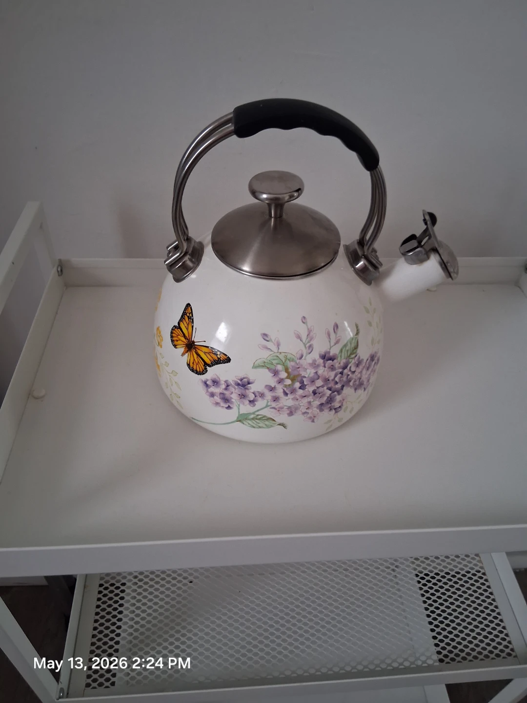 Lenox Floral and Butterfly Kettle