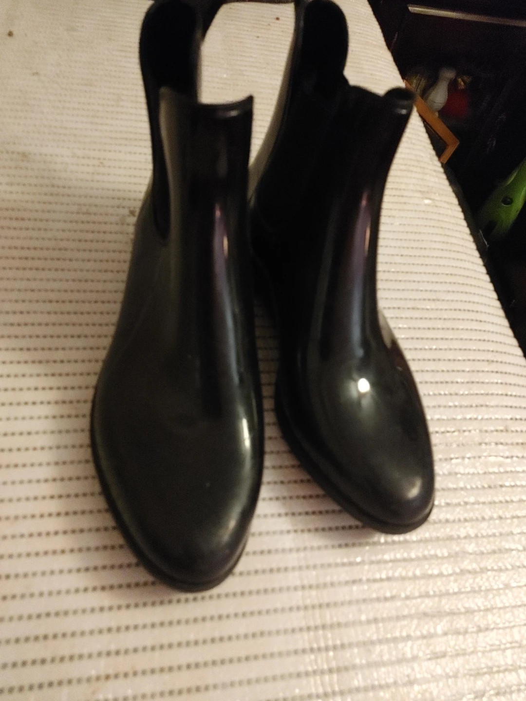 Black Ankle Rain Boots - size 9