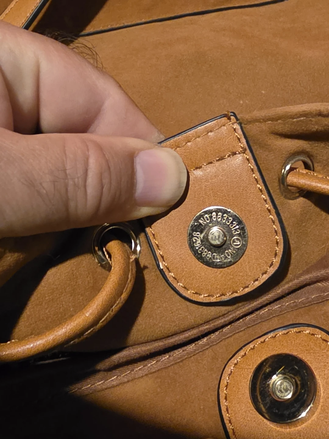 Brown Suede Drawstring Shoulder Bag - photo 3