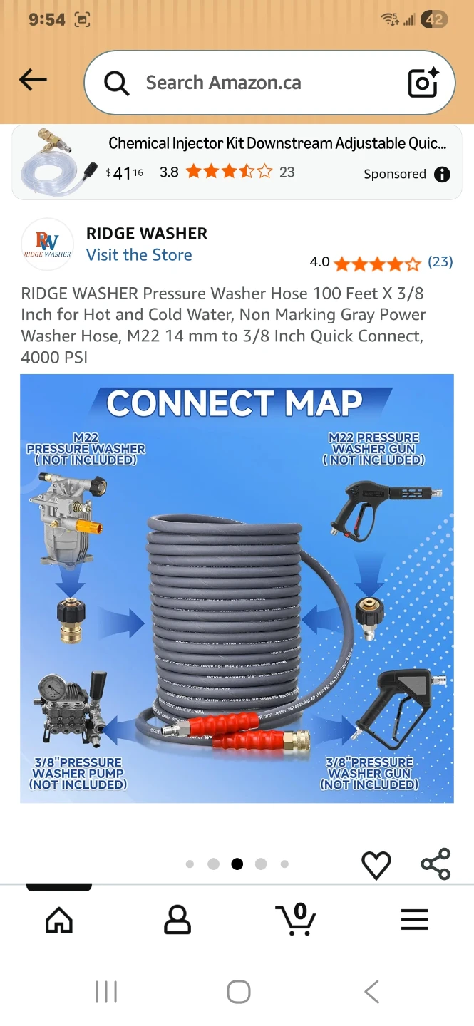 RIDGE WASHER Pressure Washer Hose 100 Ft - photo 2