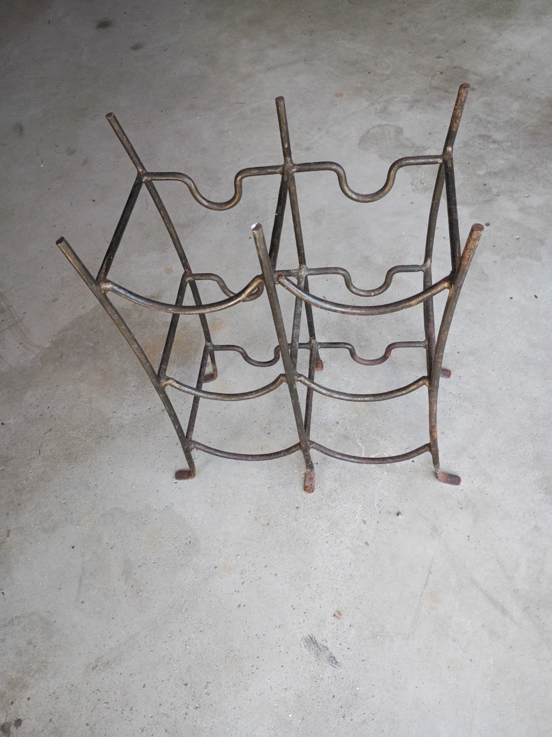 Metal wine rack....also holds two liter bottles