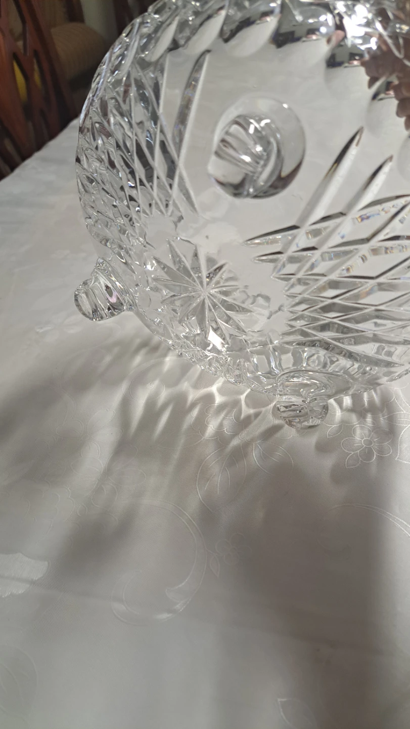 Large Crystal Footed Bowl - photo 3