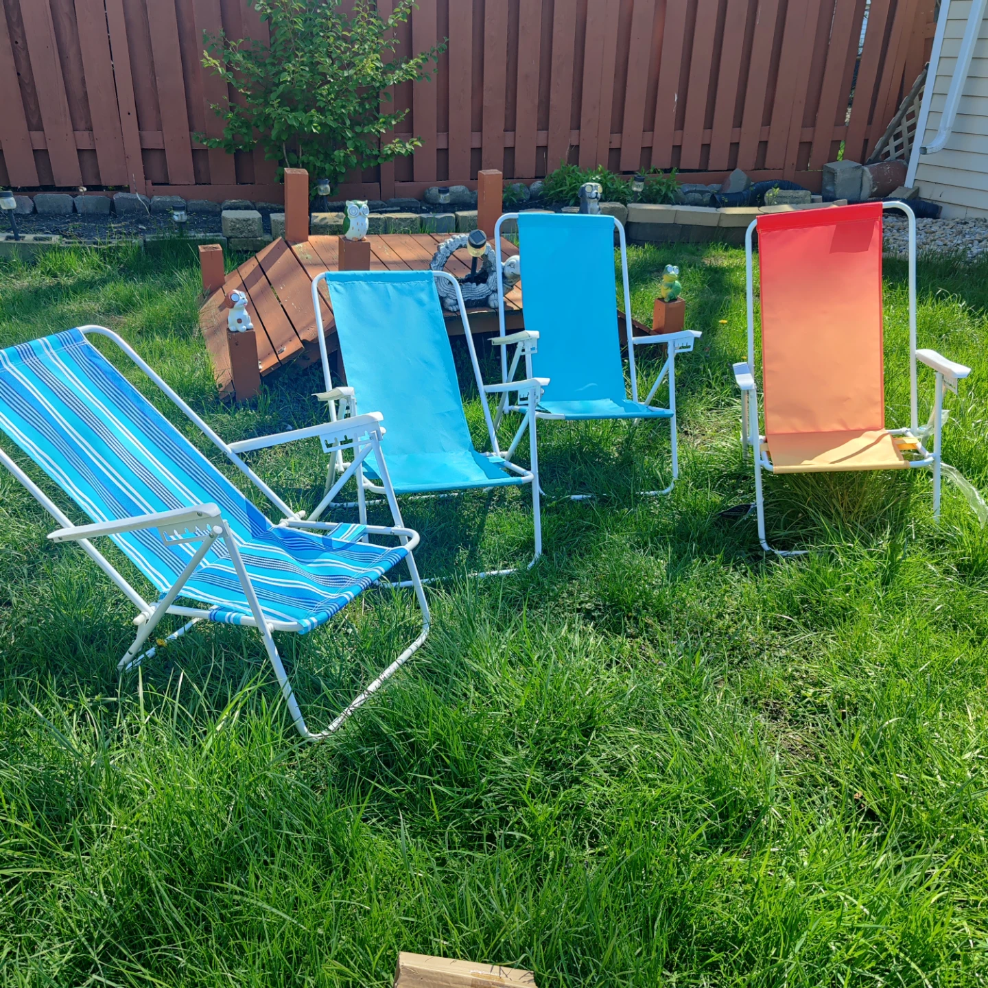 Folding Beach Chairs (Set of 4)