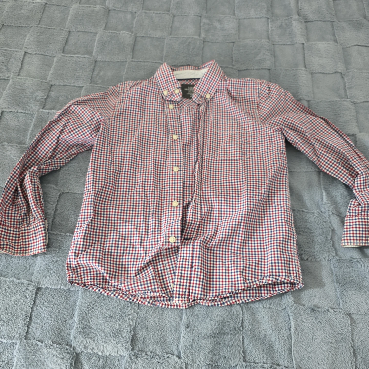 Gingham Button-Up Shirt