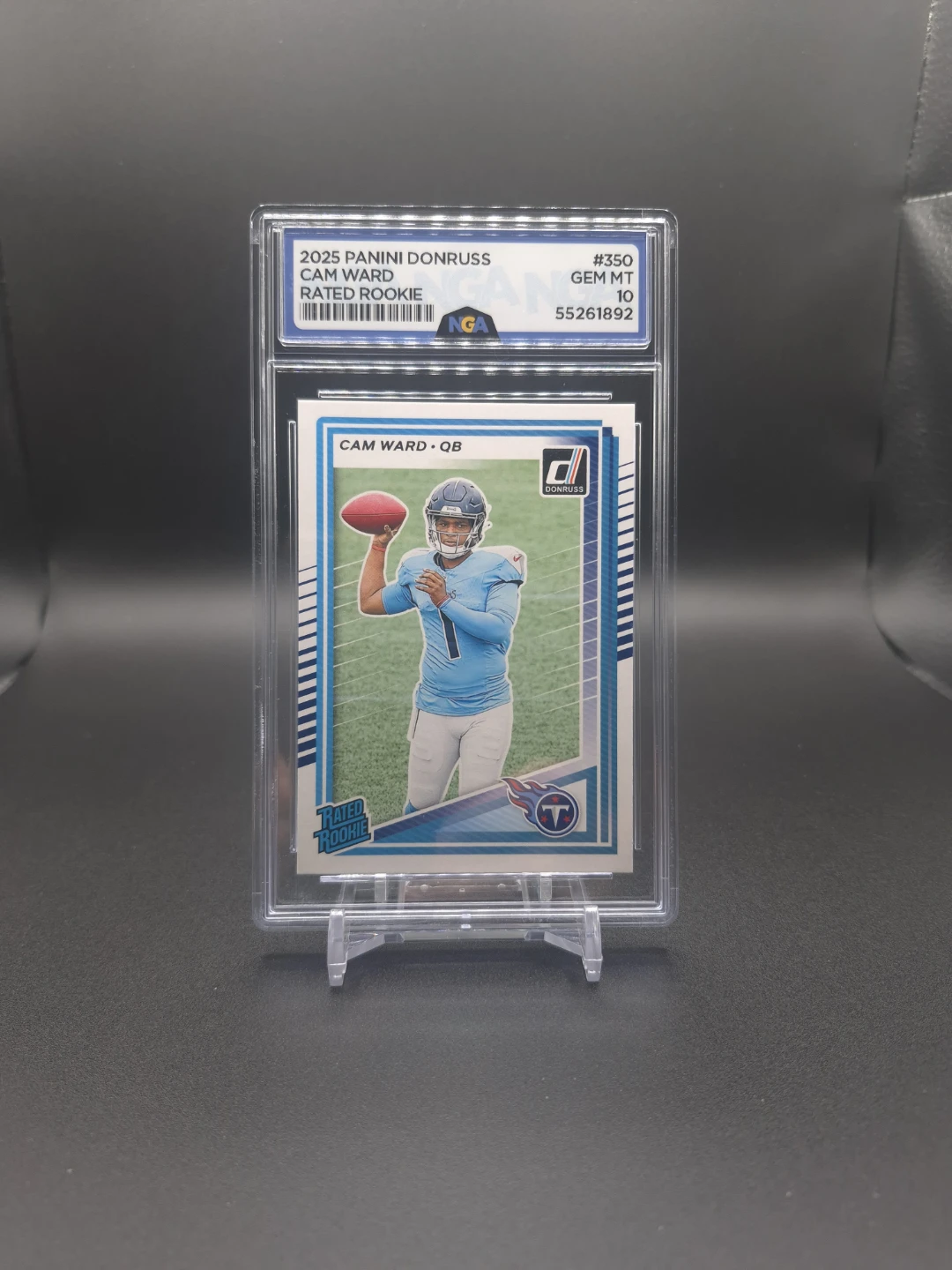 2025 Panini Donruss Rated Rookie Cam Ward QB Trading Card