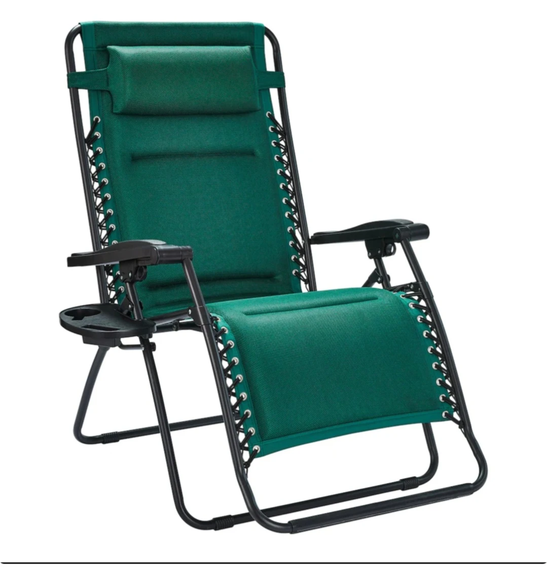 Green Zero Gravity Chair with Detachable Tray