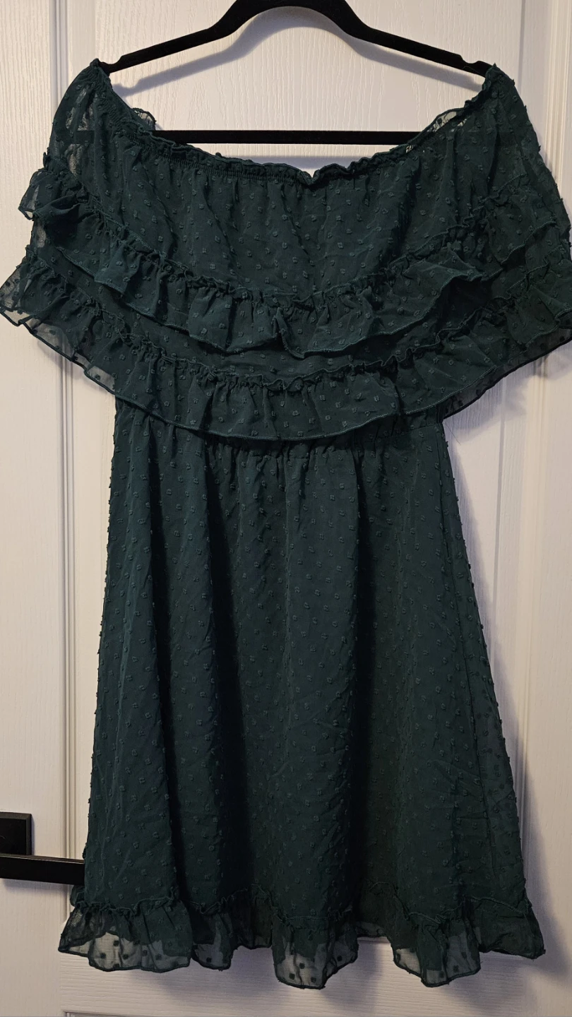 KIRUNDO Women's Off Shoulder Ruffle Dress