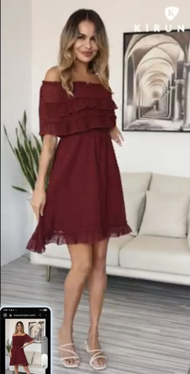 KIRUNDO Women's Off Shoulder Ruffle Dress - photo 4