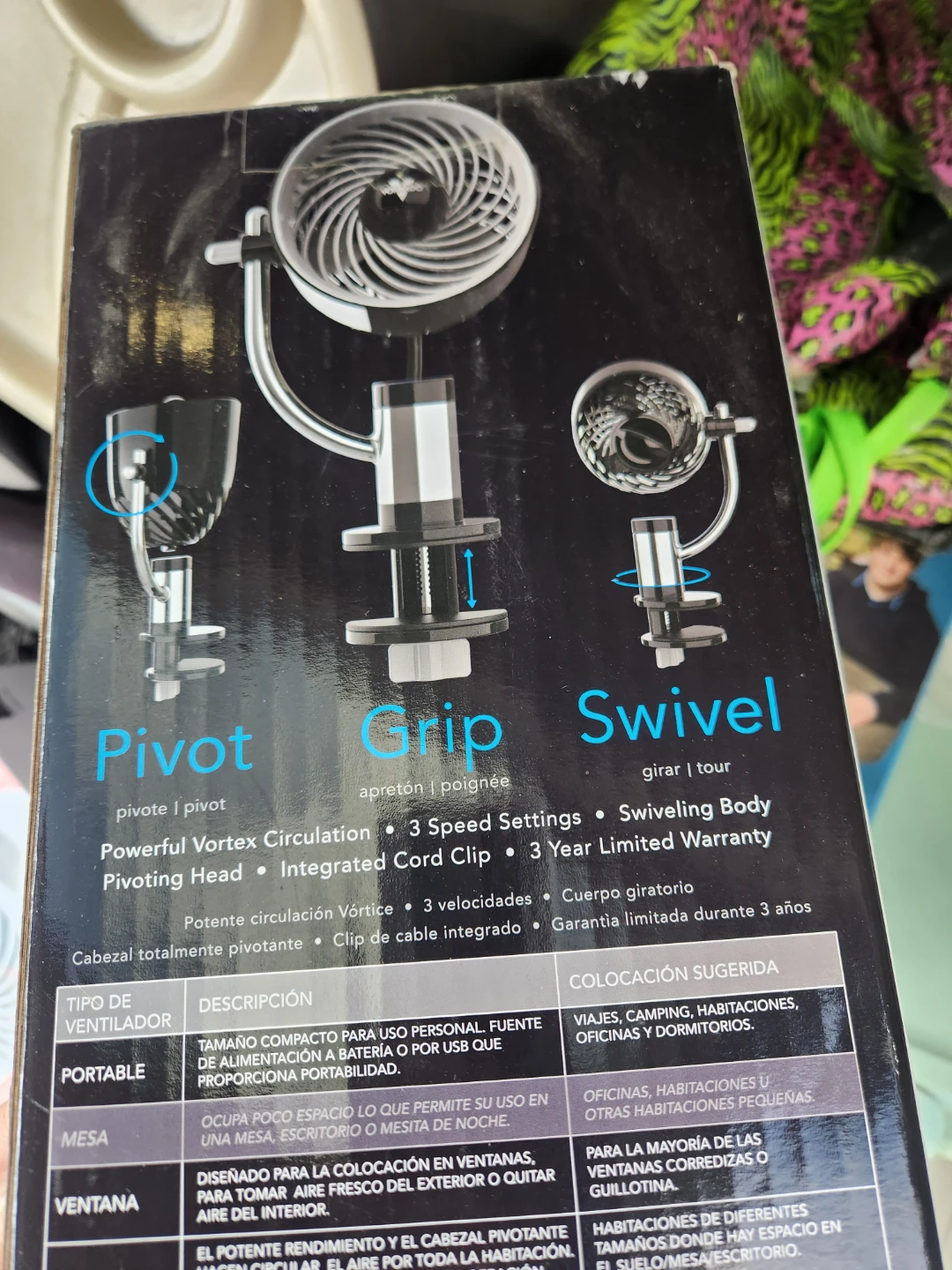 Vornado Model PIVOT CLIP Air Circulator Fan - photo 2