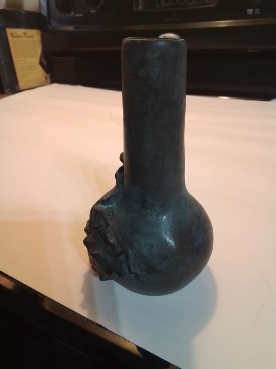Antique Art Nouveau / Meiji Period Cast Bronze Miniature Vase - photo 3