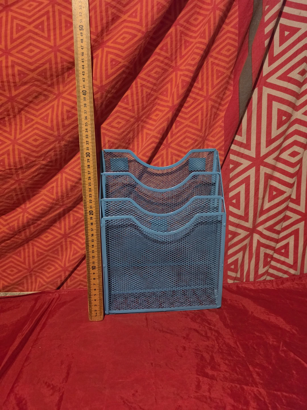Light Blue Mesh Desk Organizer - 3 Tier - photo 2