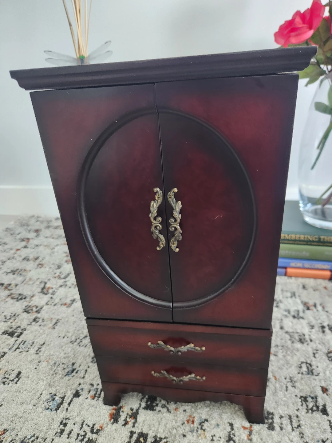 Wooden Jewellery Box with Drawers